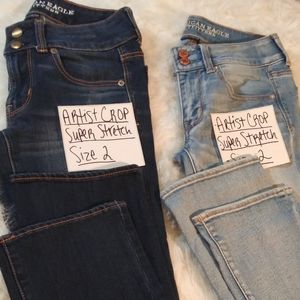 American Eagle Artist Crop Jeans Size 2 Reg